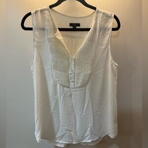 JCrew white sheer tank top